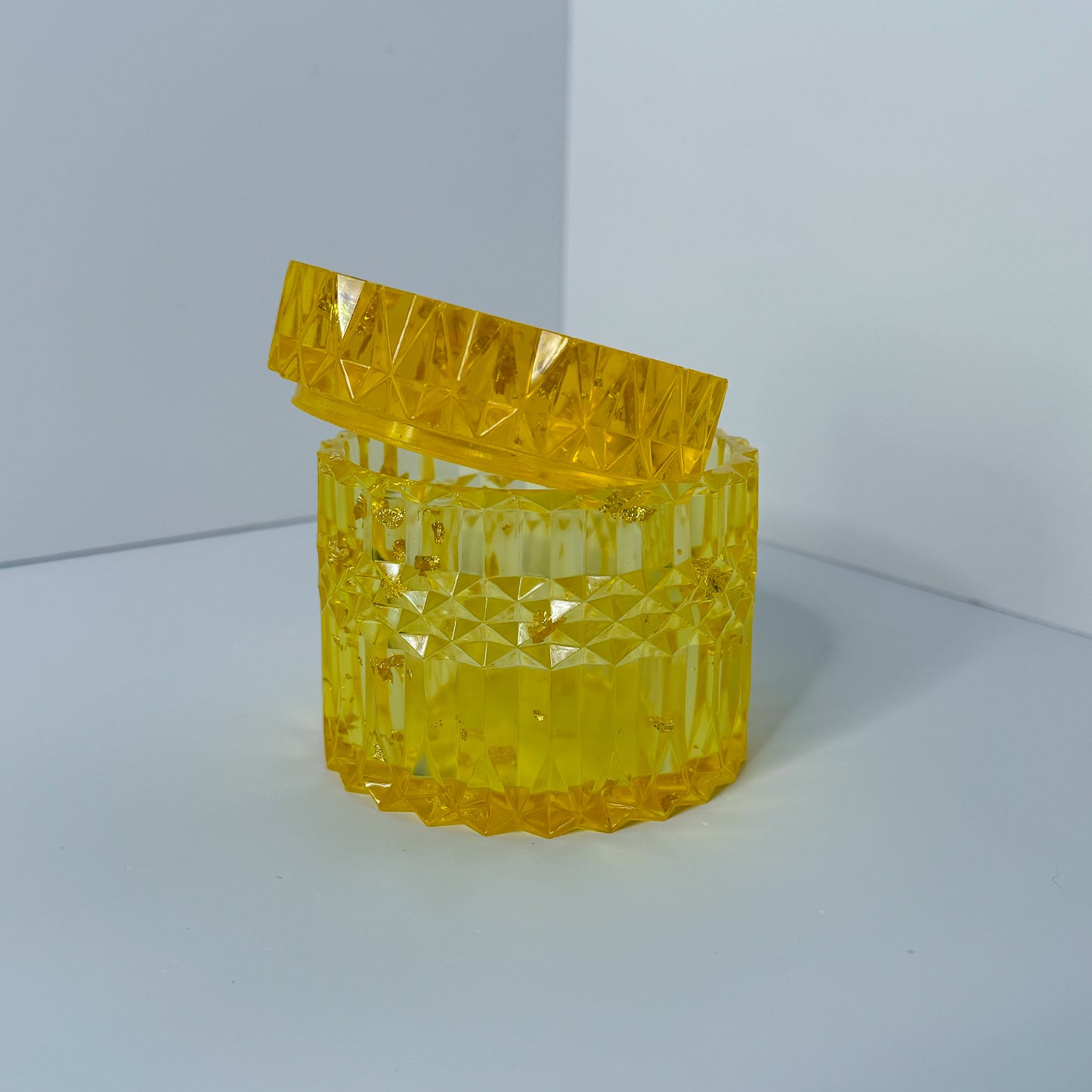 Yellow & Gold Ripple Container